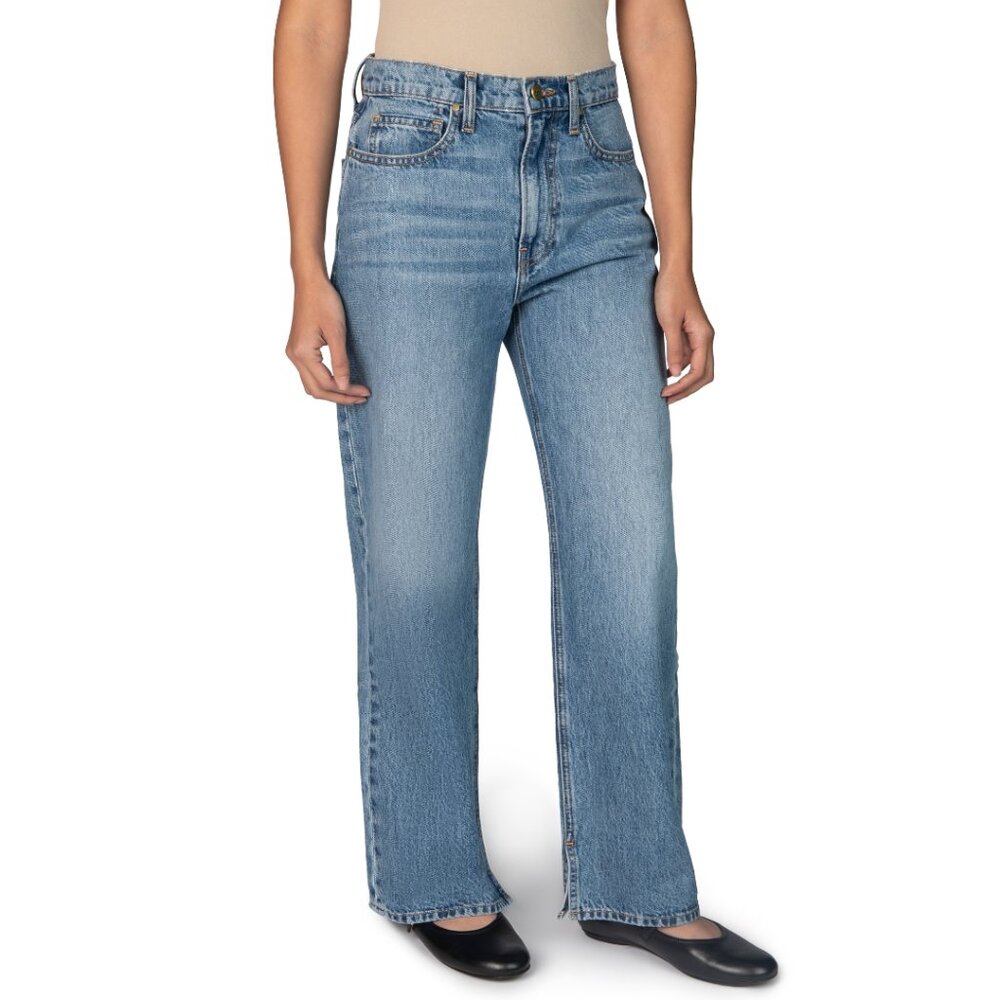 Nelle Atelier - Straight Leg Jean with Ankle Slit